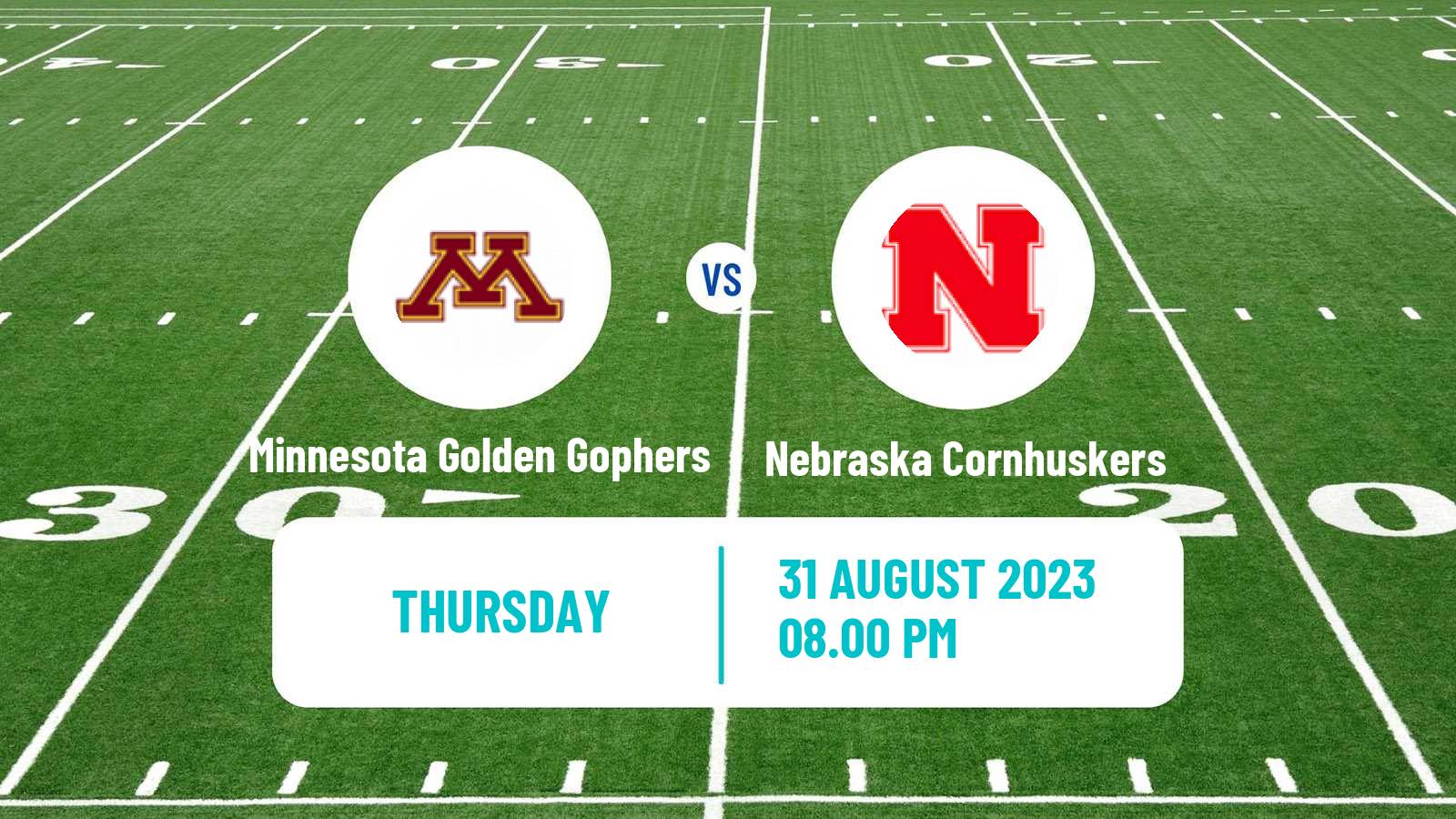 American football NCAA College Football Minnesota Golden Gophers - Nebraska Cornhuskers