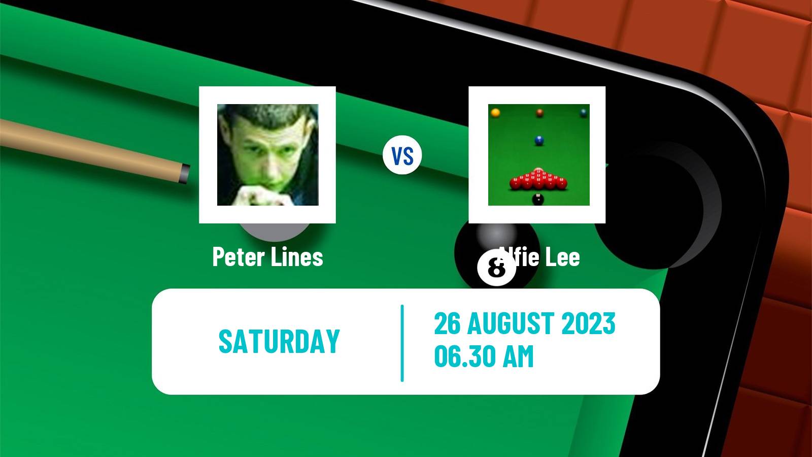 Snooker Q Tour Peter Lines - Alfie Lee
