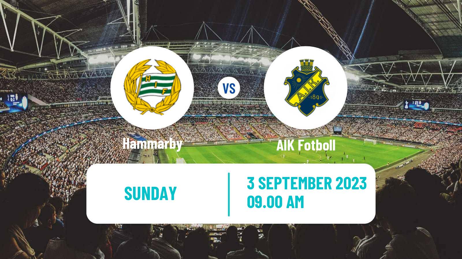 Soccer Swedish Allsvenskan Hammarby - AIK