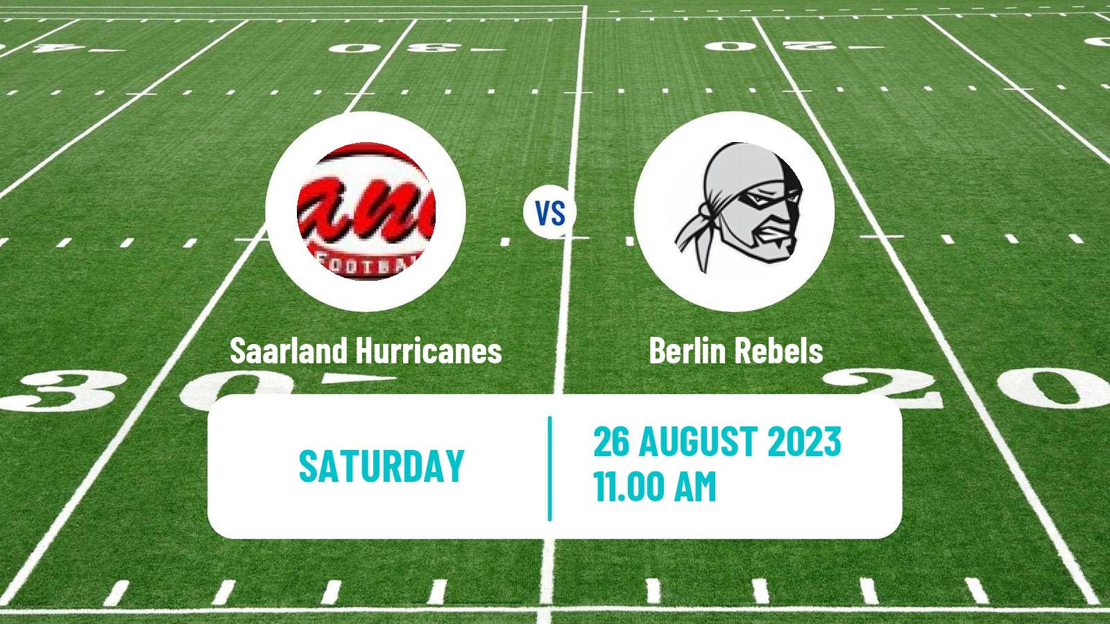 American football German GFL Saarland Hurricanes - Berlin Rebels