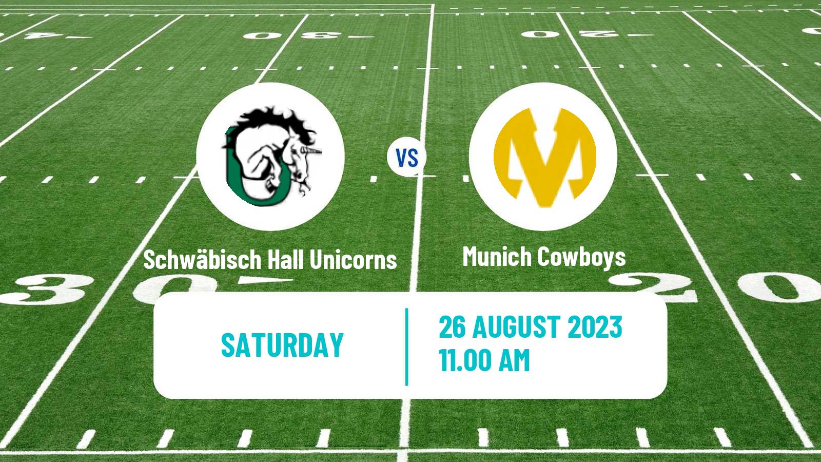 American football German GFL Schwäbisch Hall Unicorns - Munich Cowboys