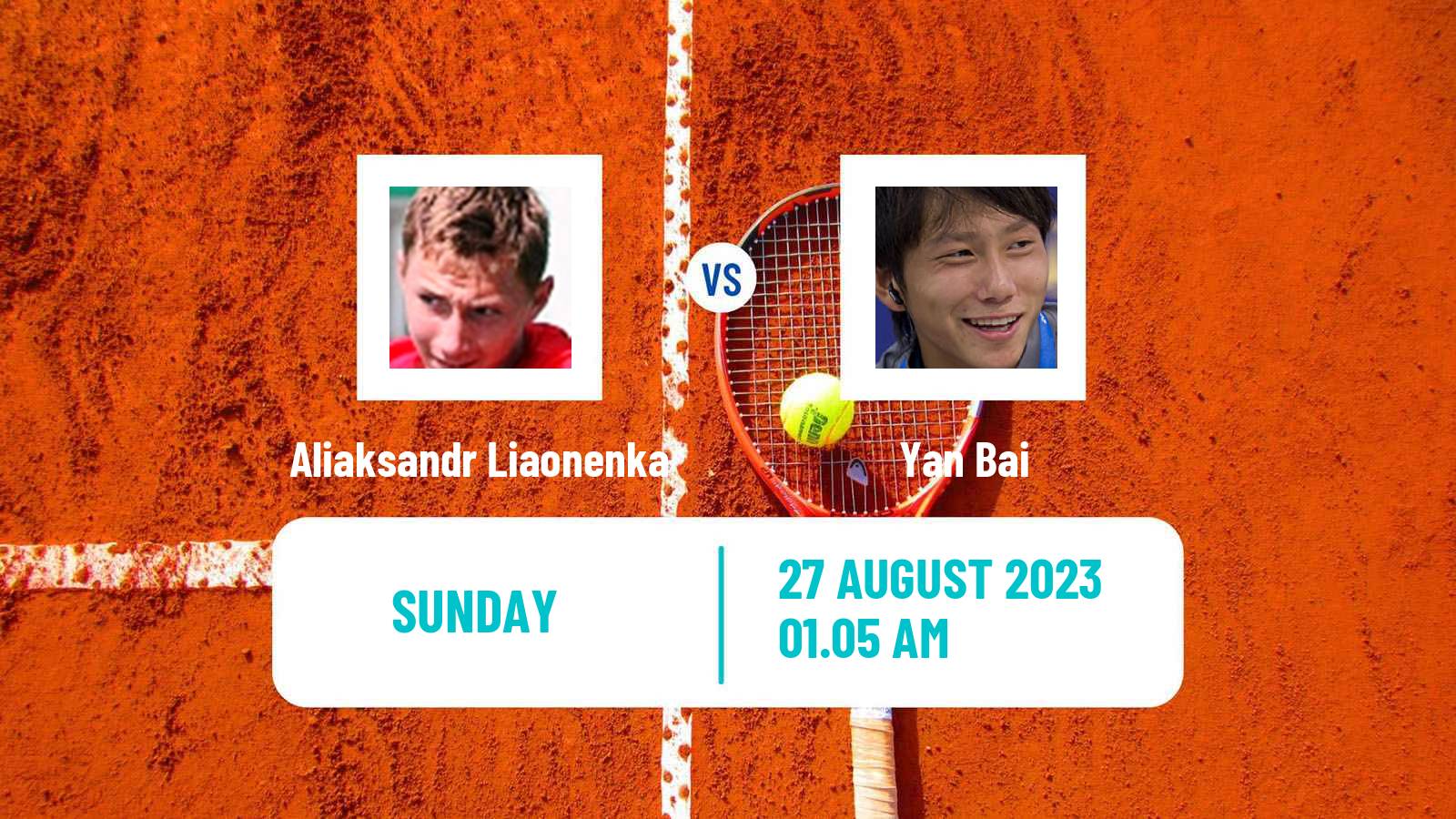 Tennis Zhangjiagang Challenger Men 2023 Aliaksandr Liaonenka - Yan Bai