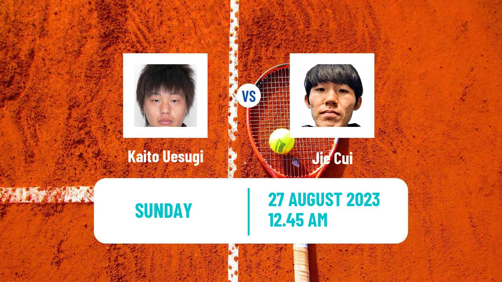 Tennis Zhangjiagang Challenger Men 2023 Kaito Uesugi - Jie Cui