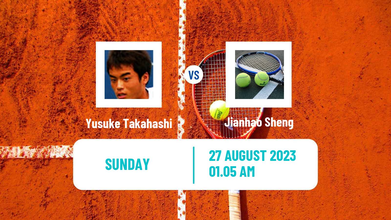 Tennis Zhangjiagang Challenger Men Yusuke Takahashi - Jianhao Sheng