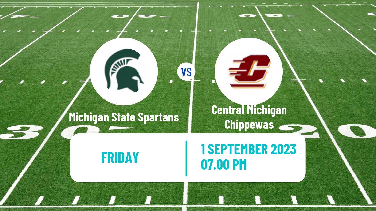 American football NCAA College Football Michigan State Spartans - Central Michigan Chippewas