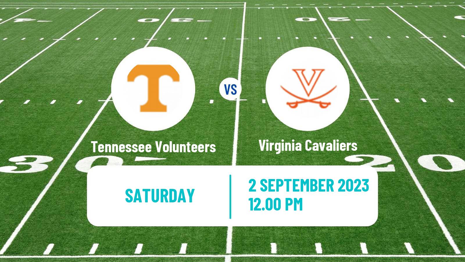 American football NCAA College Football Tennessee Volunteers - Virginia Cavaliers