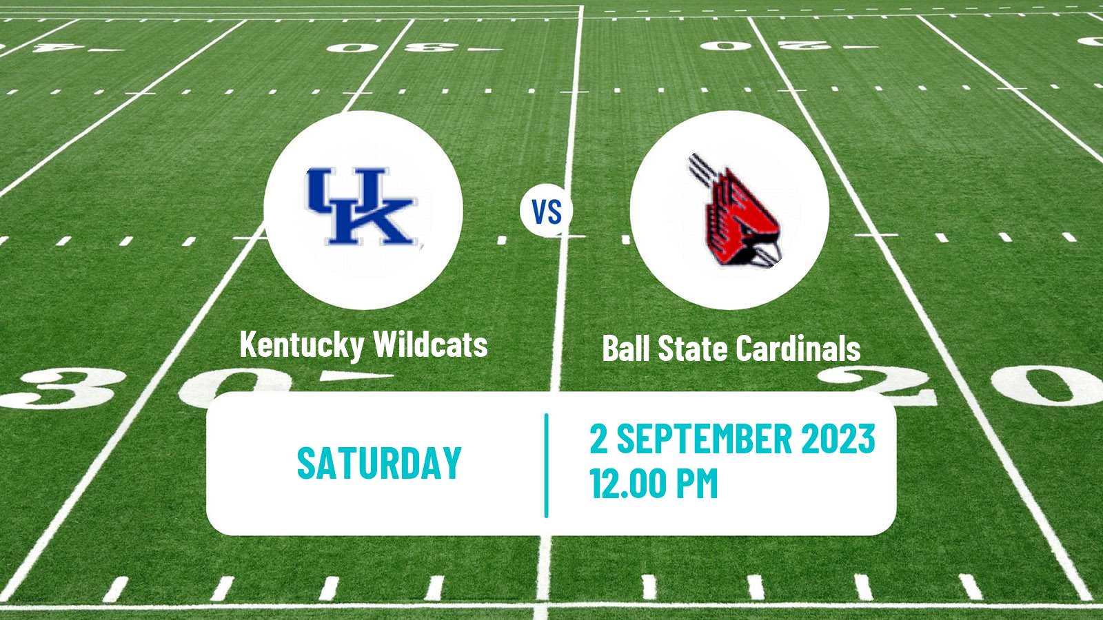 American football NCAA College Football Kentucky Wildcats - Ball State Cardinals