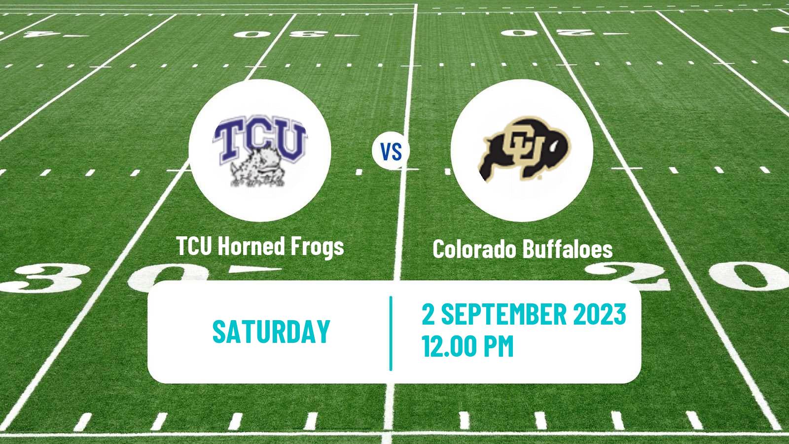 American football NCAA College Football TCU Horned Frogs - Colorado Buffaloes