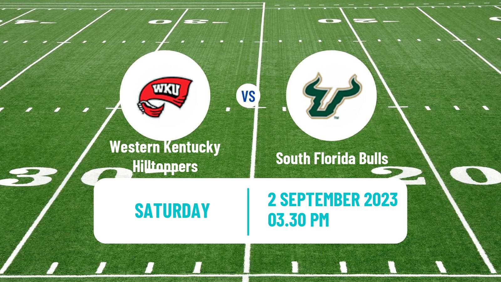 American football NCAA College Football Western Kentucky Hilltoppers - South Florida Bulls