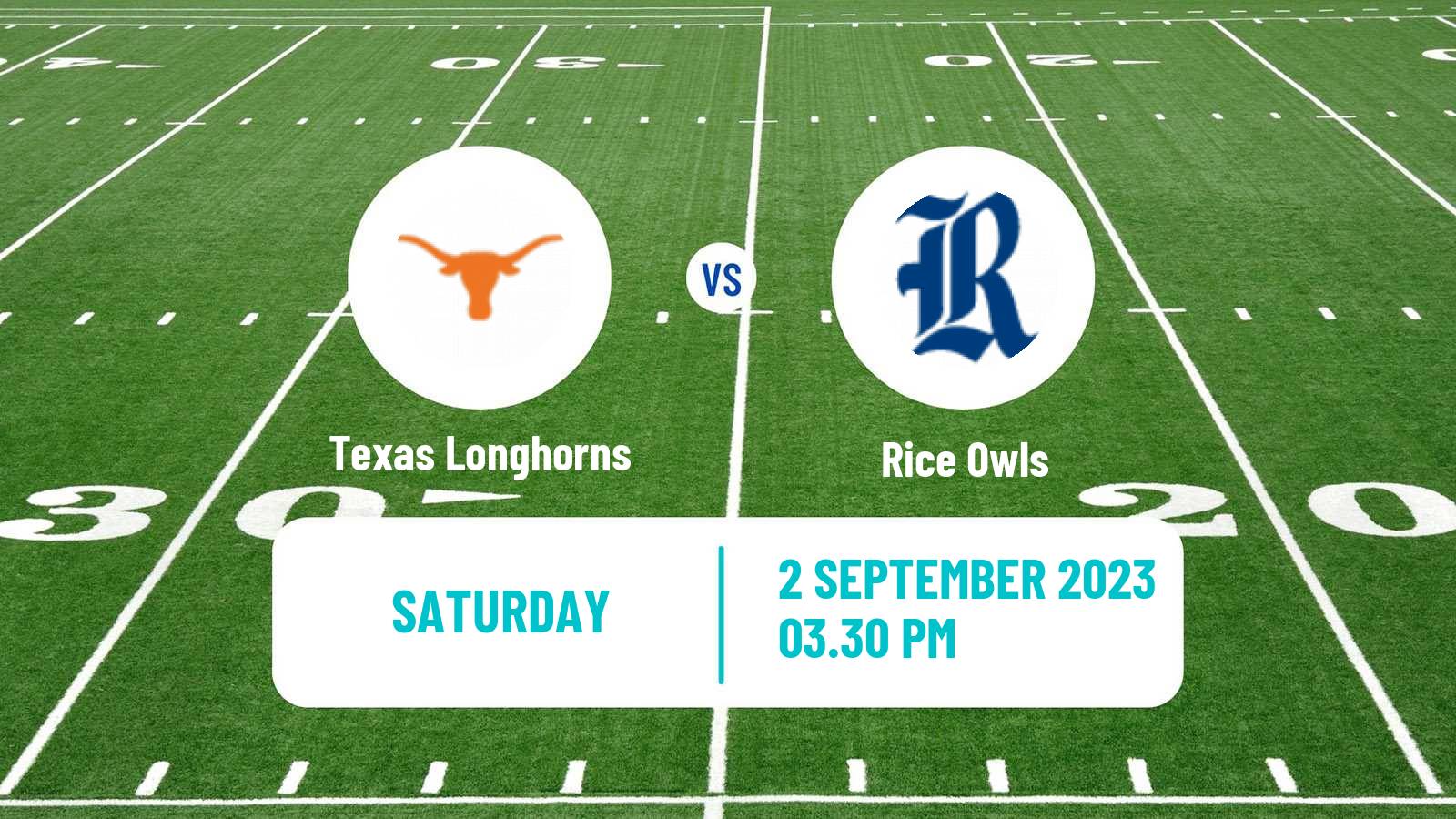 American football NCAA College Football Texas Longhorns - Rice Owls