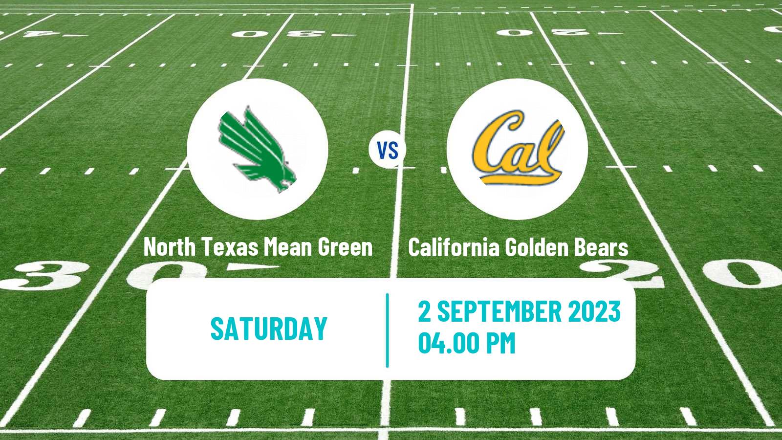 American football NCAA College Football North Texas Mean Green - California Golden Bears