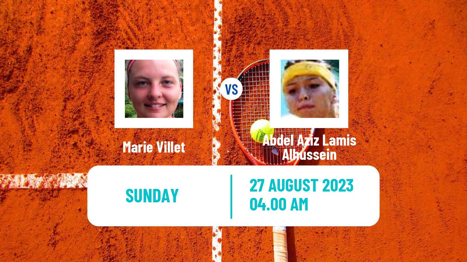Tennis ITF W15 Monastir 29 Women Marie Villet - Abdel Aziz Lamis Alhussein