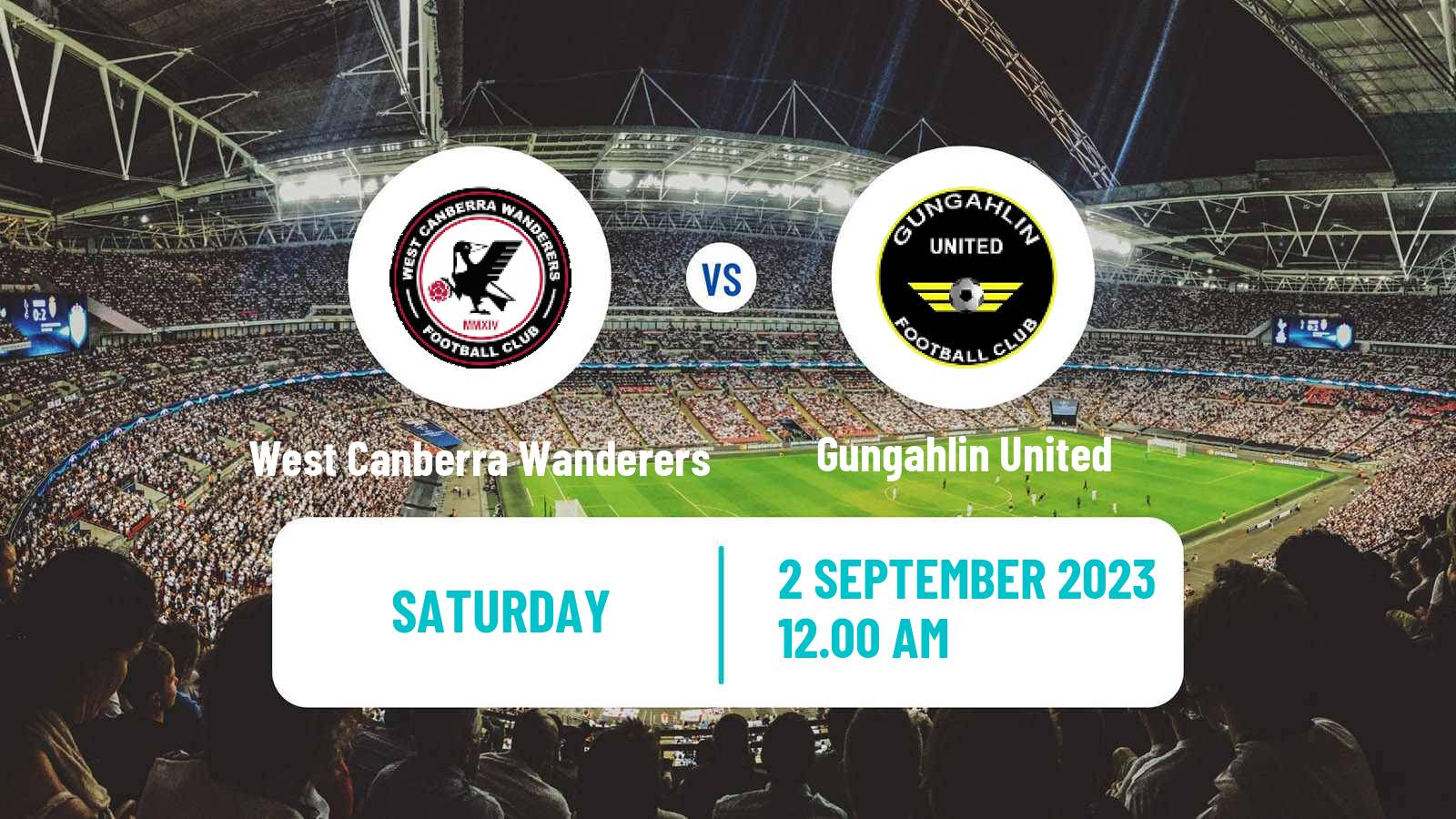 Soccer Australian NPL ACT West Canberra Wanderers - Gungahlin United