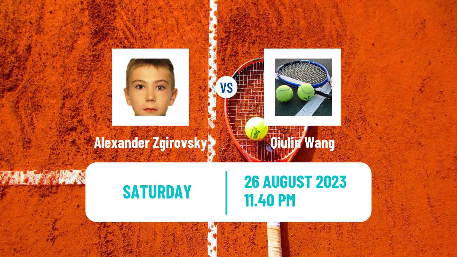 Tennis Zhangjiagang Challenger Men Alexander Zgirovsky - Qiulin Wang