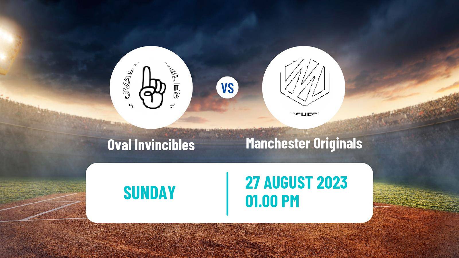 Cricket United Kingdom The Hundred Cricket Oval Invincibles - Manchester Originals