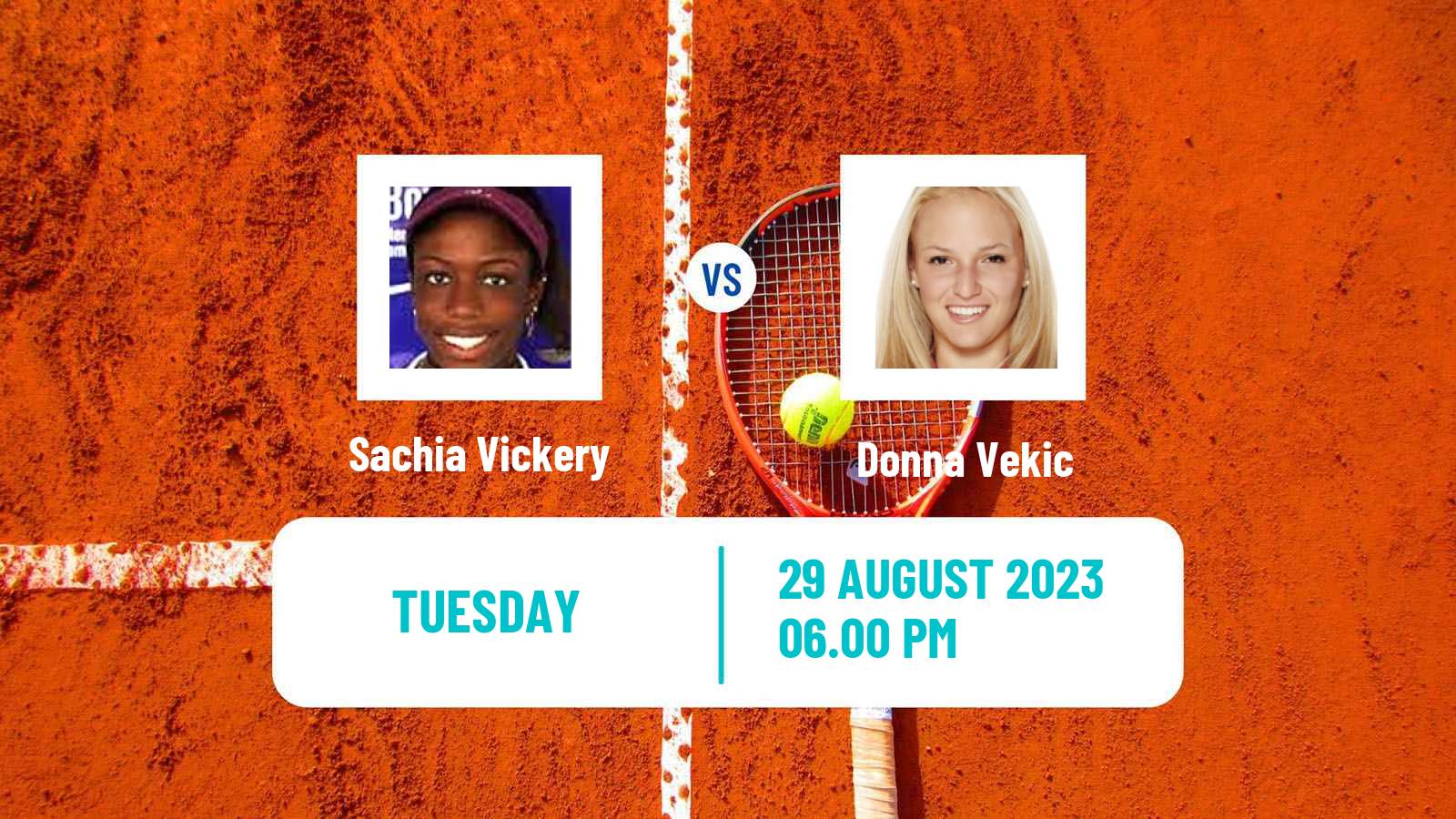 Tennis WTA US Open Sachia Vickery - Donna Vekic