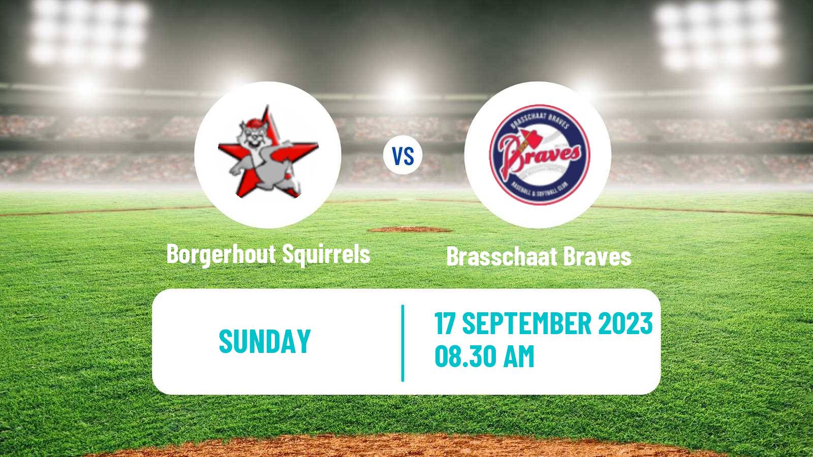 Baseball Belgian Division 1 Baseball Borgerhout Squirrels - Brasschaat Braves