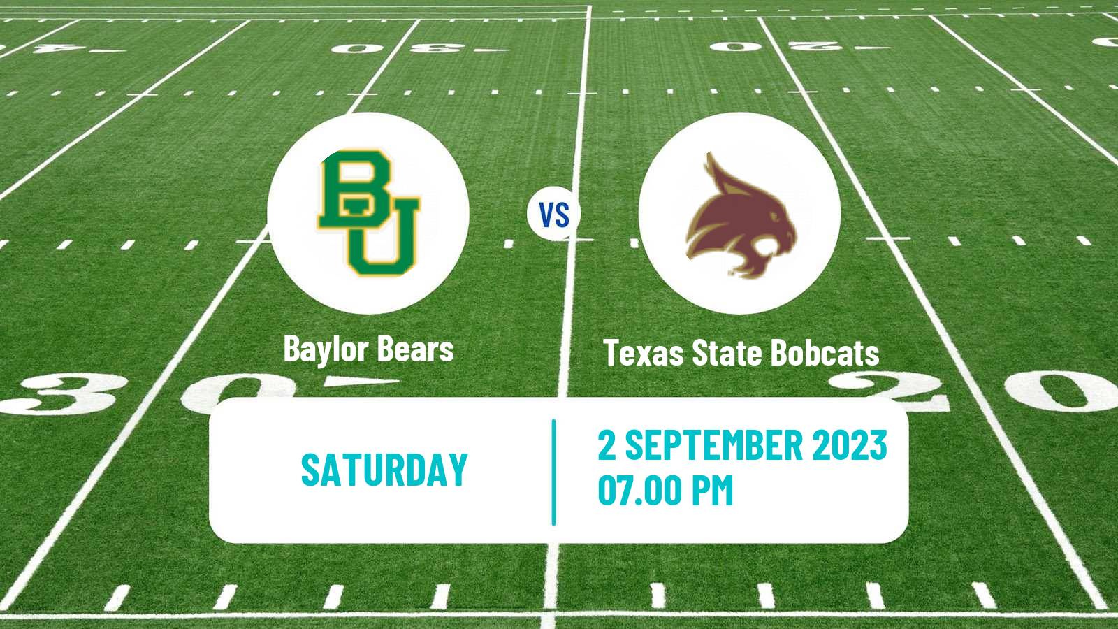 American football NCAA College Football Baylor Bears - Texas State Bobcats