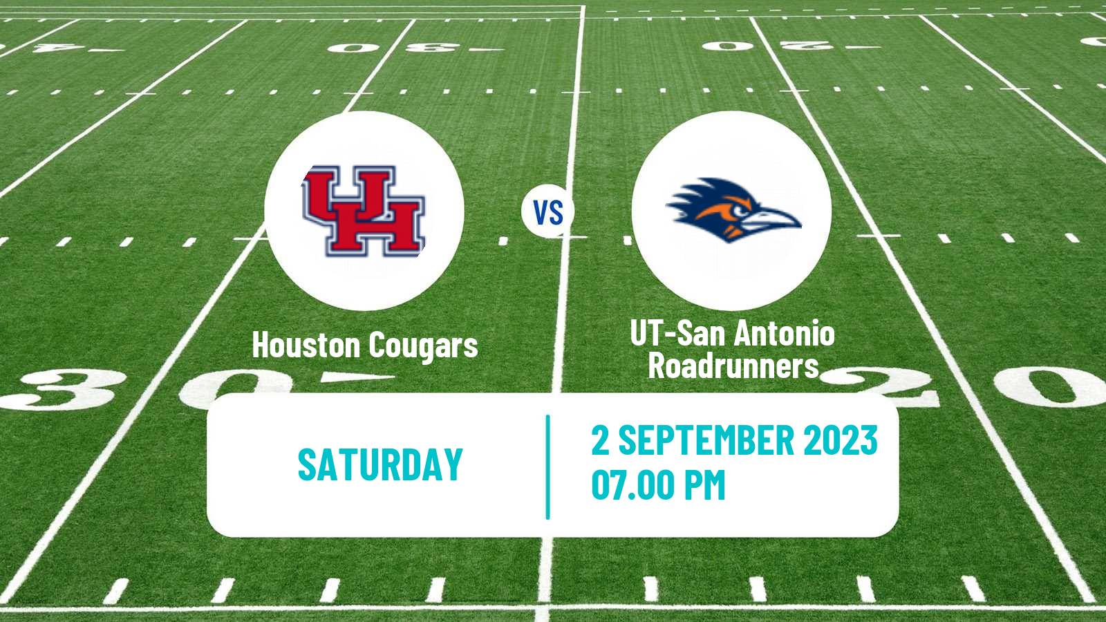 American football NCAA College Football Houston Cougars - UT-San Antonio Roadrunners