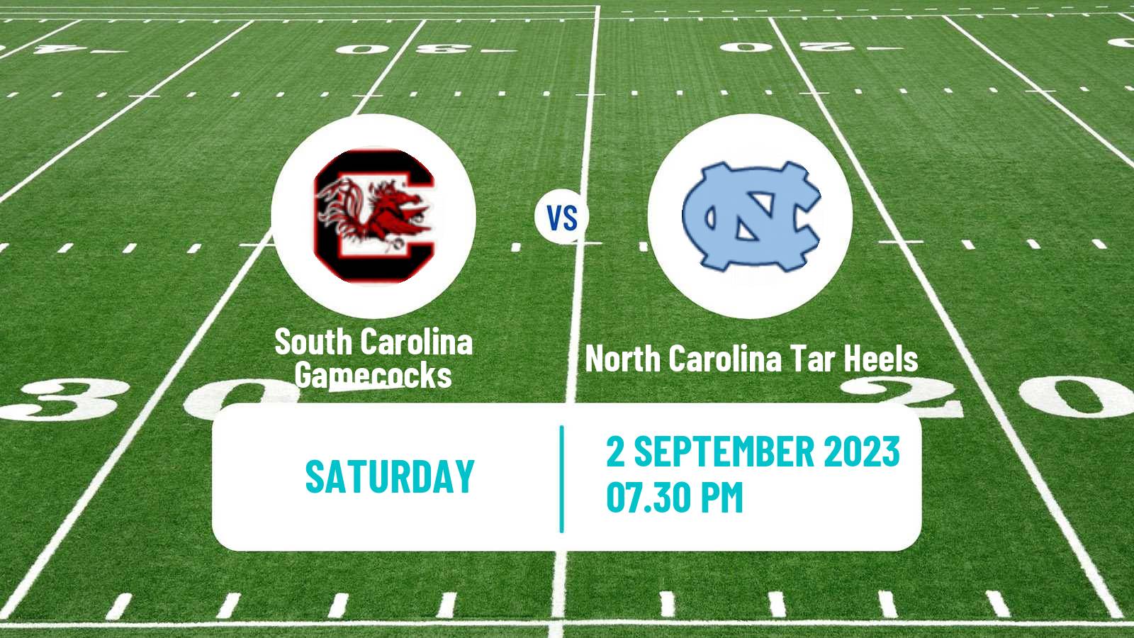 American football NCAA College Football South Carolina Gamecocks - North Carolina Tar Heels
