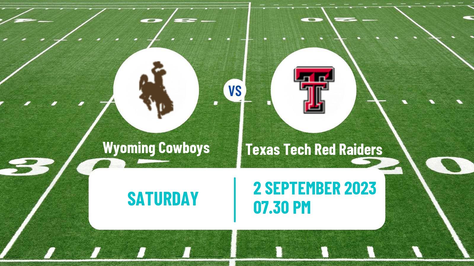 American football NCAA College Football Wyoming Cowboys - Texas Tech Red Raiders