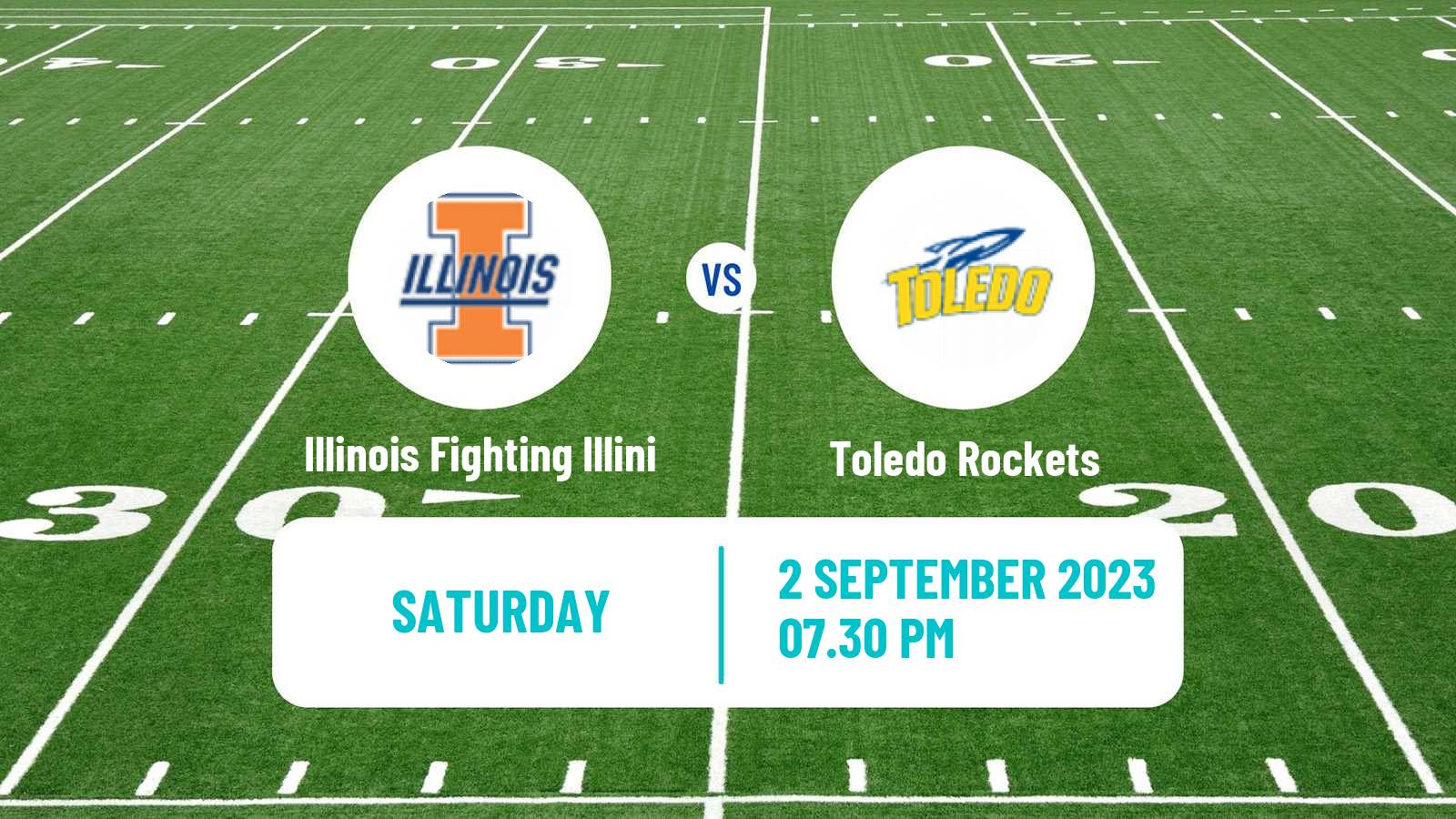 American football NCAA College Football Illinois Fighting Illini - Toledo Rockets