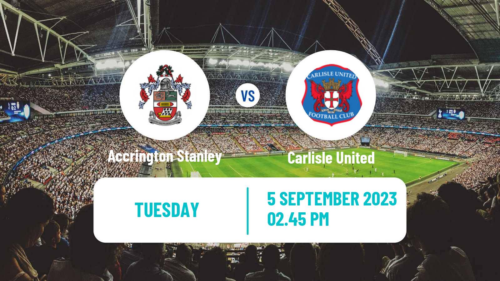 Soccer English EFL Trophy Accrington Stanley - Carlisle United