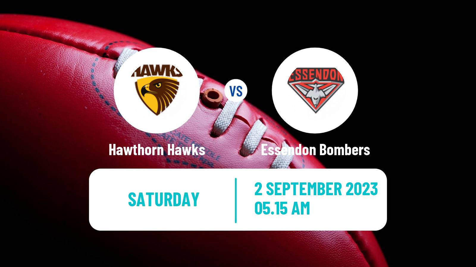 Aussie rules AFL Women Hawthorn Hawks - Essendon Bombers