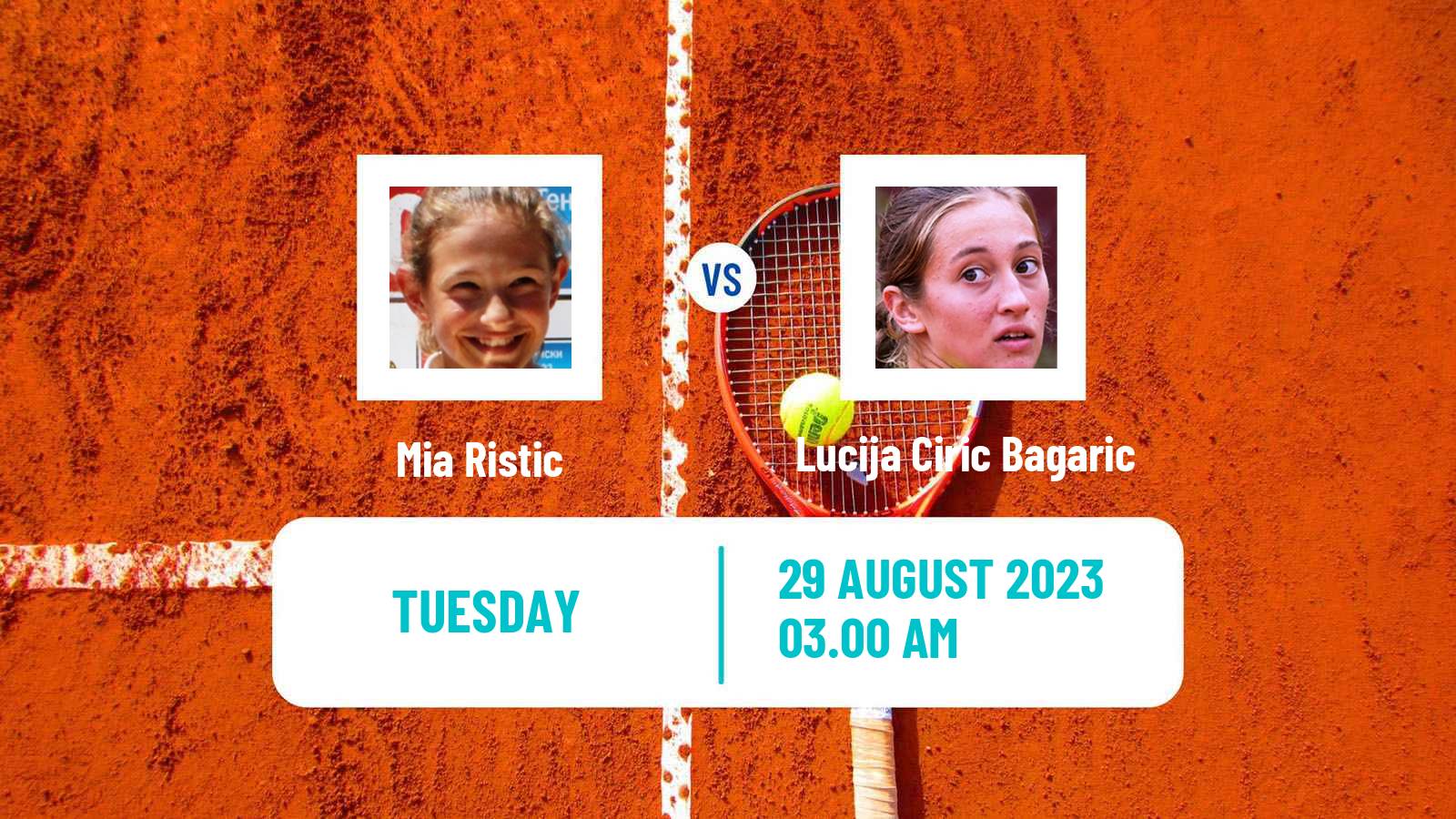 Tennis ITF W25 Trieste Women Mia Ristic - Lucija Ciric Bagaric