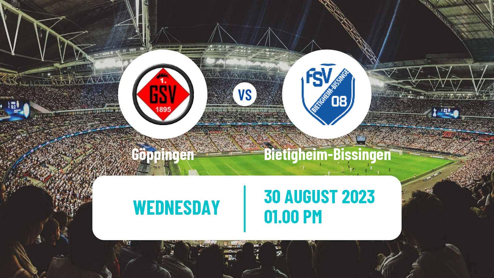 Soccer German Oberliga Baden-Württemberg Göppingen - Bietigheim-Bissingen