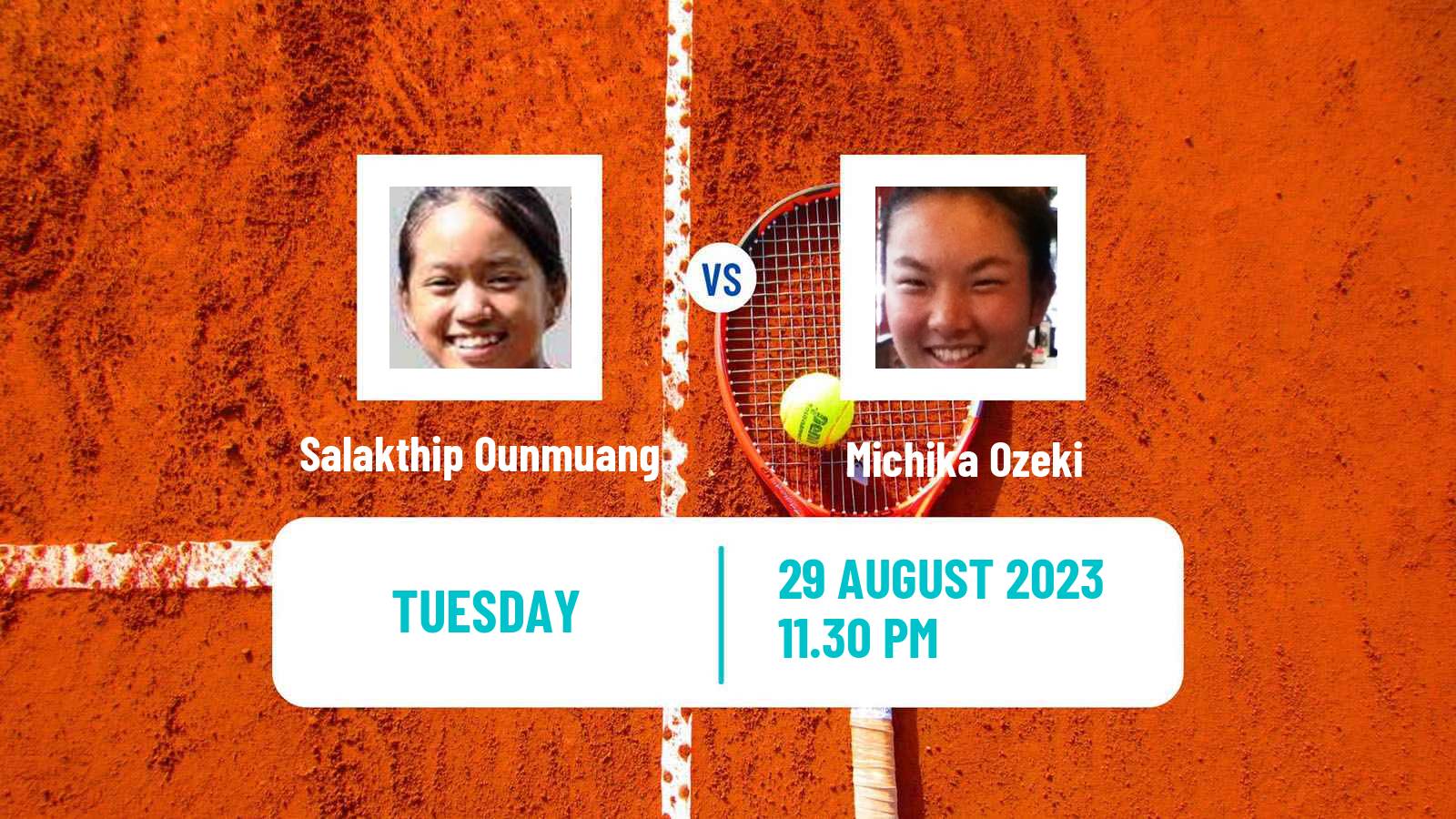 Tennis ITF W25 Nakhon Si Thammarat 3 Women Salakthip Ounmuang - Michika Ozeki