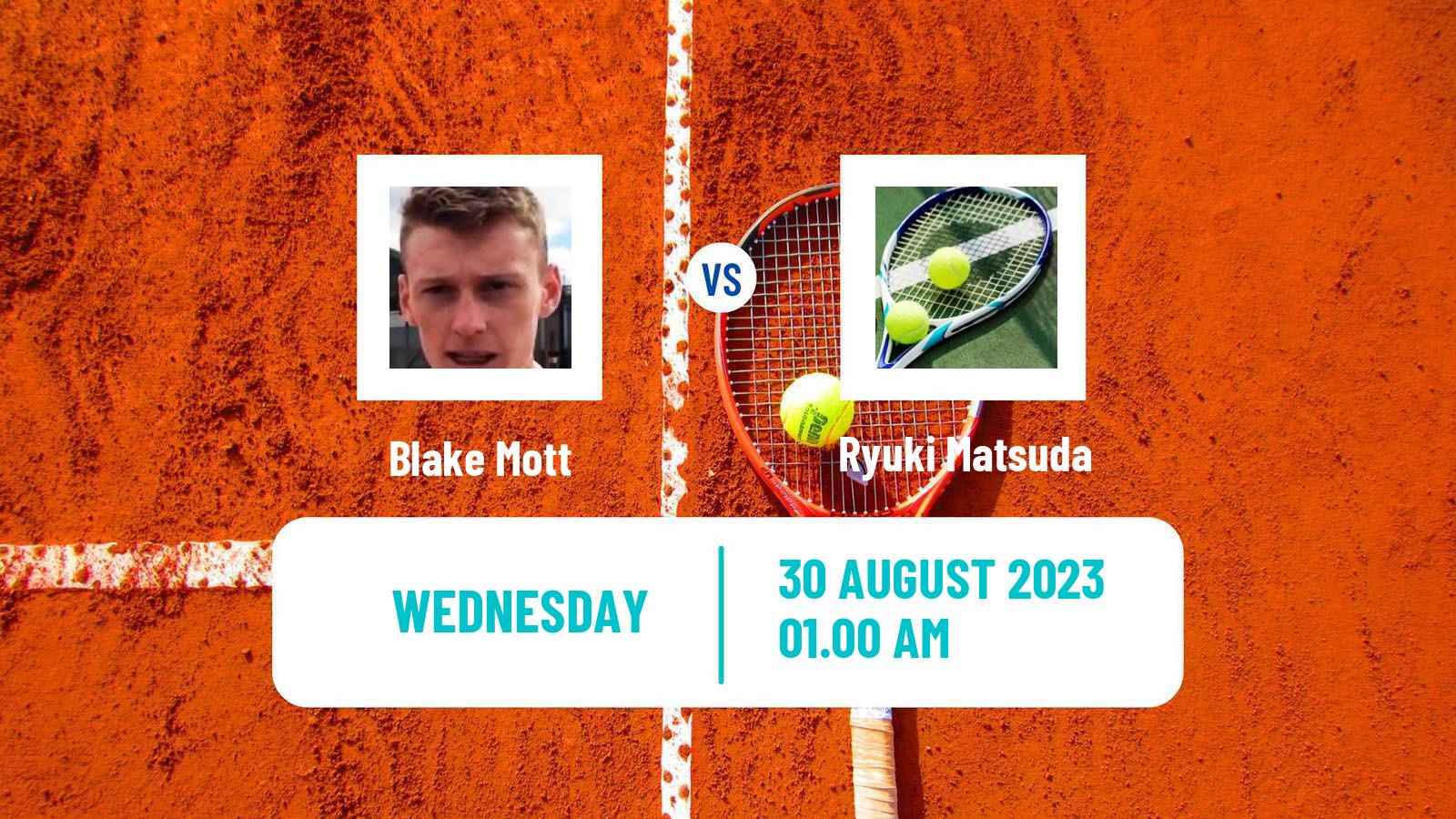 Tennis ITF M25 Hong Kong Men Blake Mott - Ryuki Matsuda