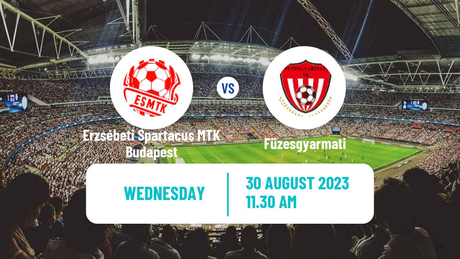 Soccer Hungarian NB III Southeast Erzsébeti Spartacus MTK Budapest - Füzesgyarmati