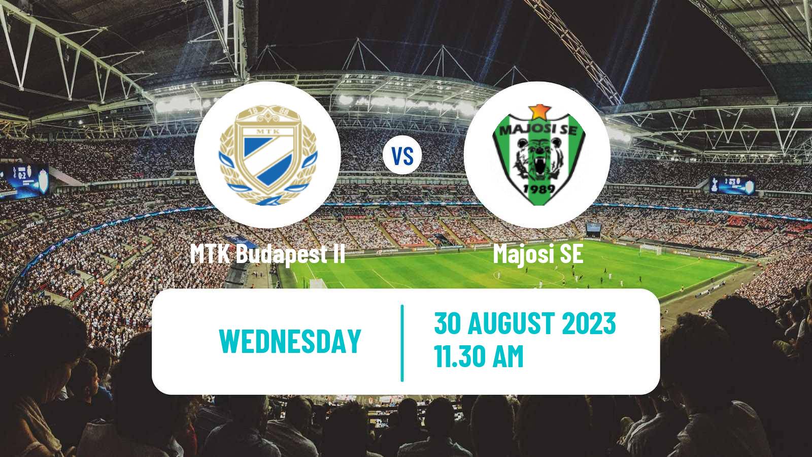 Soccer Hungarian NB III Southwest MTK Budapest II - Majosi