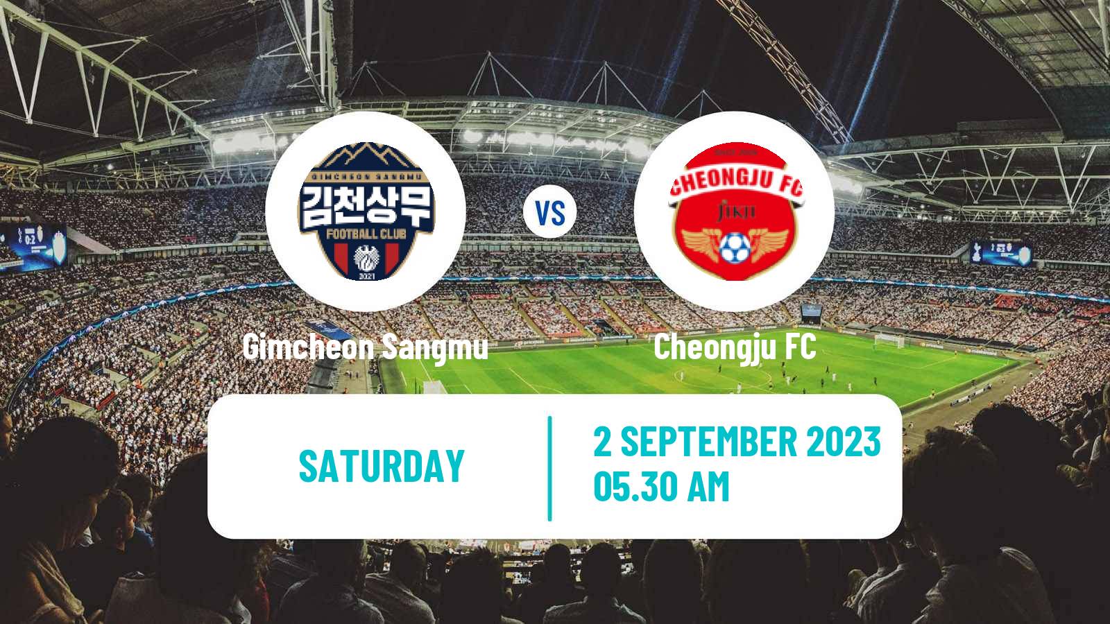 Soccer South Korean K-League 2 Gimcheon Sangmu - Cheongju