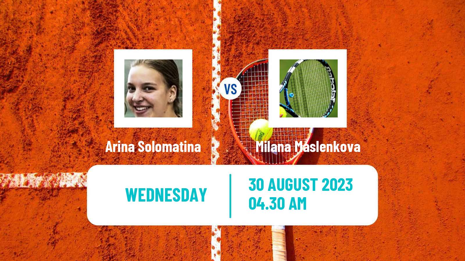 Tennis ITF W15 Baku 2 Women Arina Solomatina - Milana Maslenkova