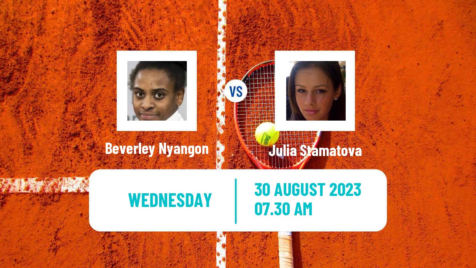 Tennis ITF W15 Brasov 2 Women Beverley Nyangon - Julia Stamatova