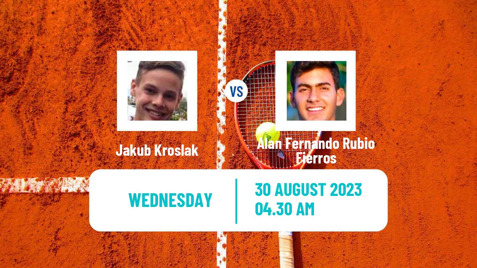 Tennis ITF M15 Monastir 35 Men Jakub Kroslak - Alan Fernando Rubio Fierros