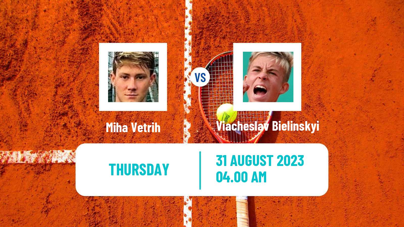 Tennis ITF M25 MarIBOr Men Miha Vetrih - Viacheslav Bielinskyi
