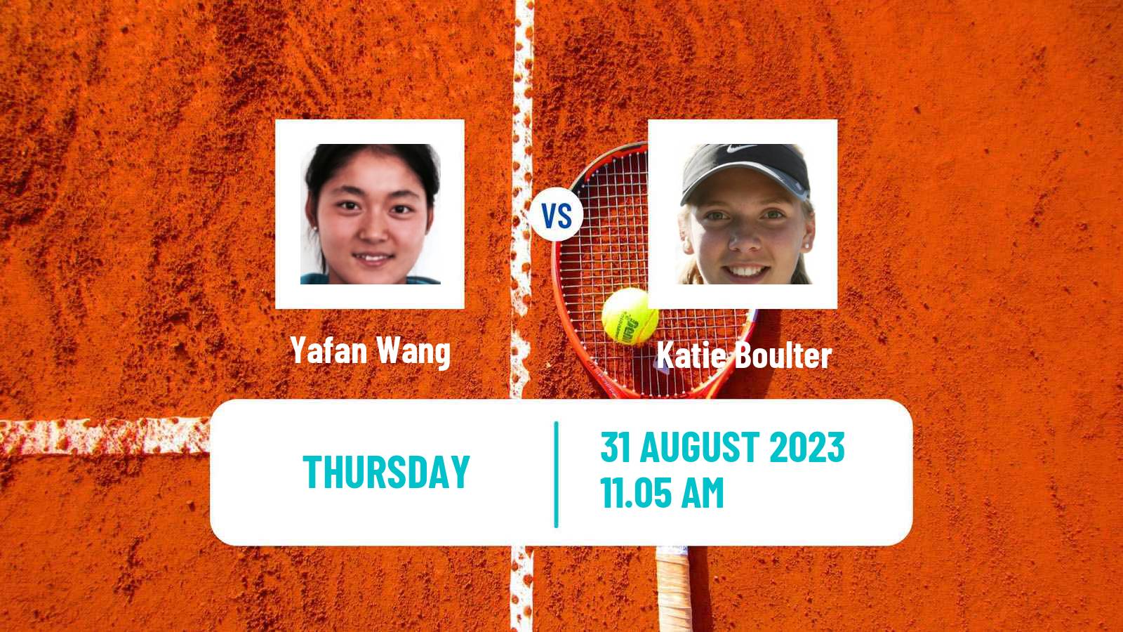 Tennis WTA US Open Yafan Wang - Katie Boulter