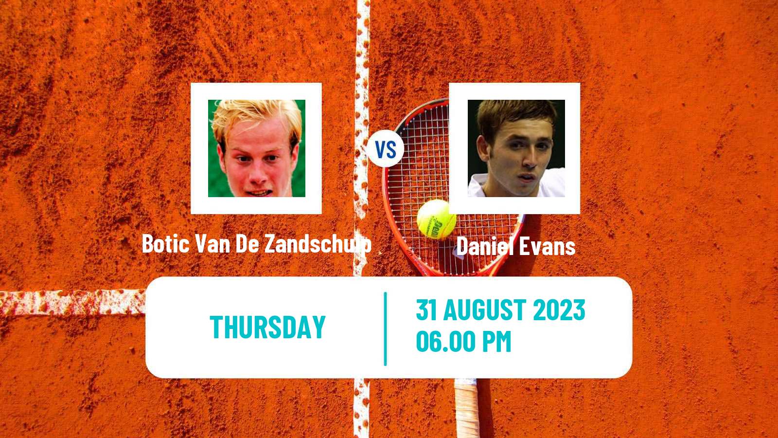 Tennis ATP US Open Botic Van De Zandschulp - Daniel Evans