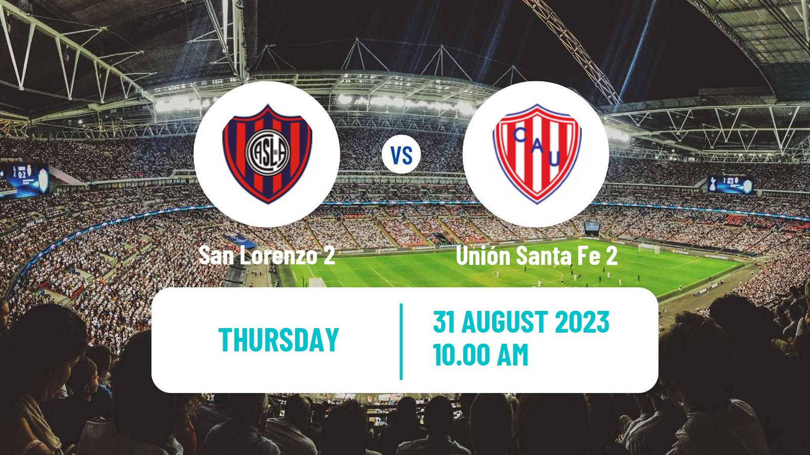 Soccer Argentinian Reserve League San Lorenzo 2 - Unión Santa Fe 2