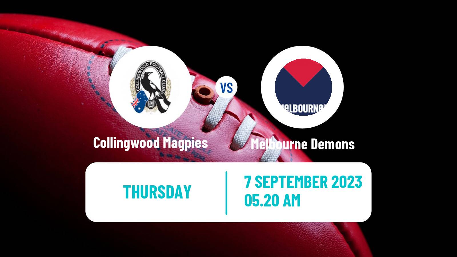 Aussie rules AFL Collingwood Magpies - Melbourne Demons