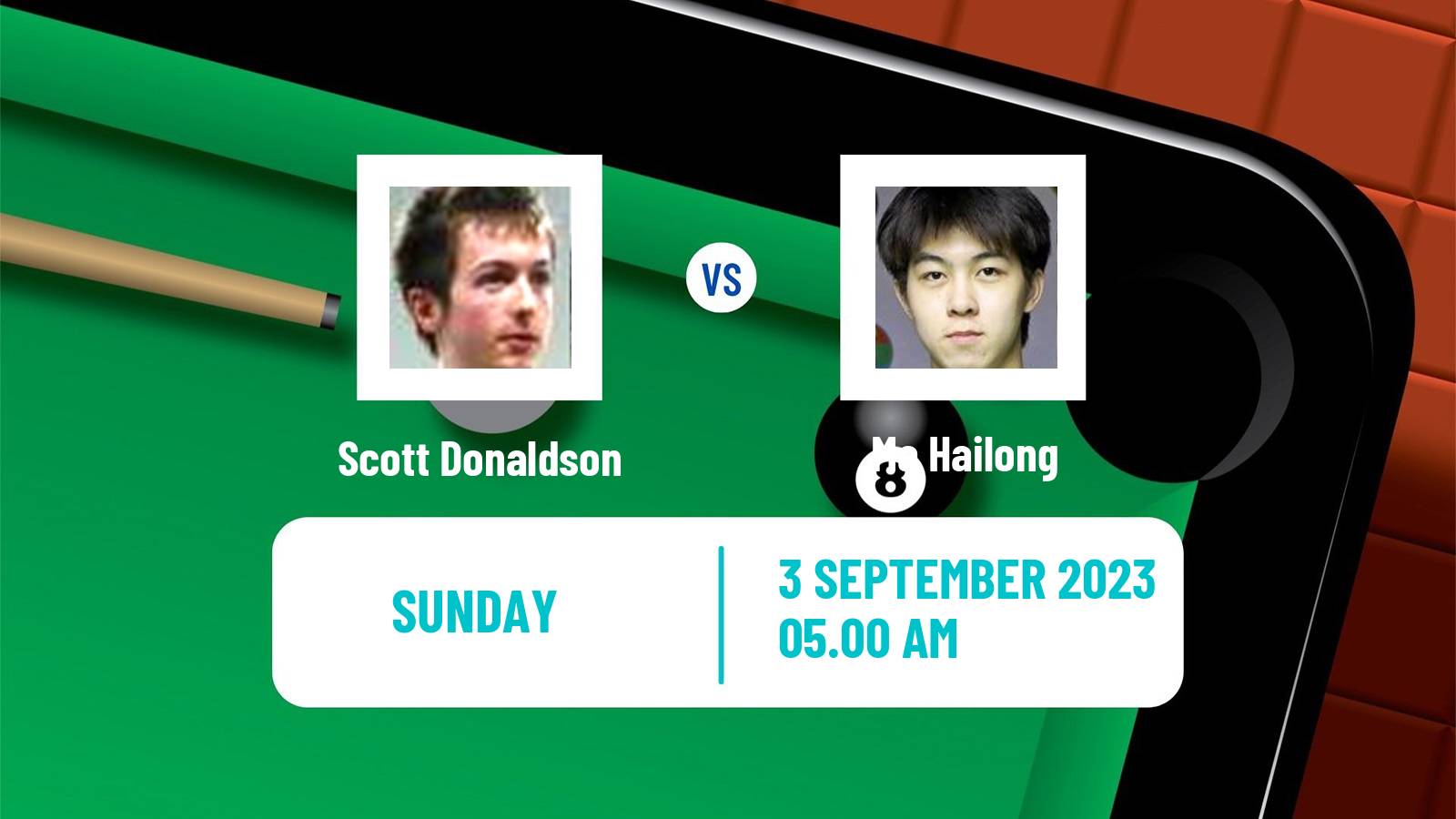 Snooker Wuhan Open Scott Donaldson - Ma Hailong