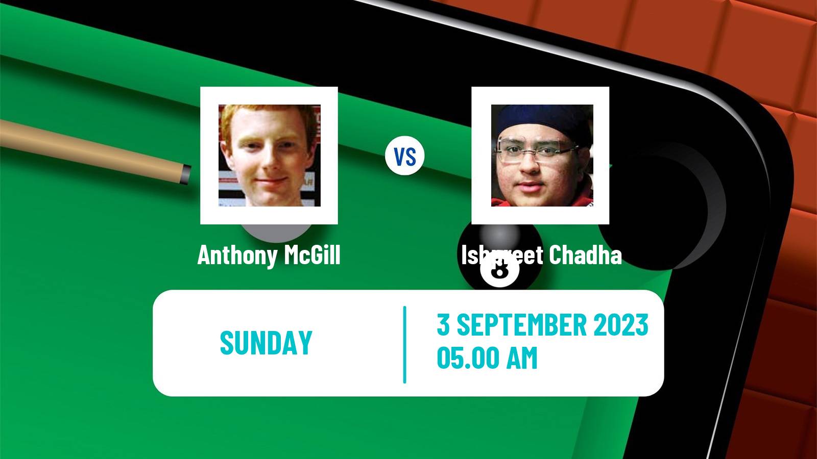 Snooker Wuhan Open Anthony McGill - Ishpreet Chadha
