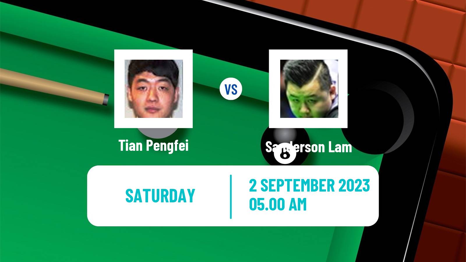 Snooker Wuhan Open Tian Pengfei - Sanderson Lam