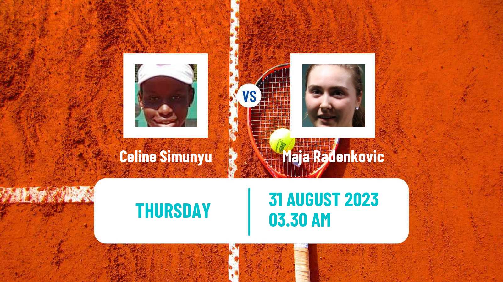 Tennis ITF W15 Kursumlijska Banja 8 Women Celine Simunyu - Maja Radenkovic
