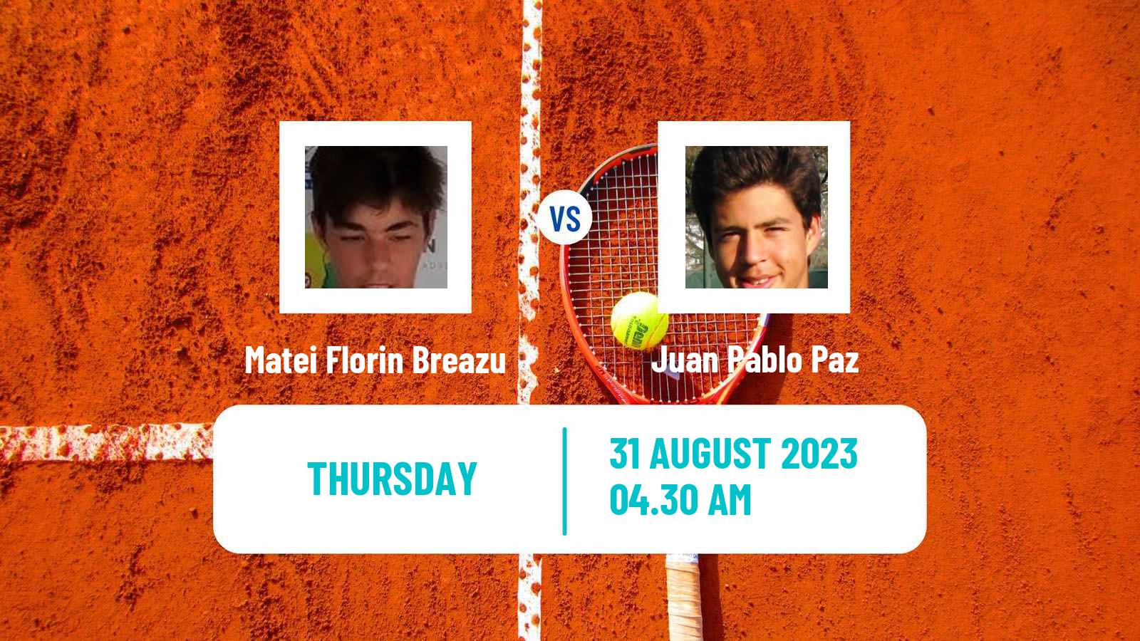 Tennis ITF M15 Bucharest 2 Men Matei Florin Breazu - Juan Pablo Paz