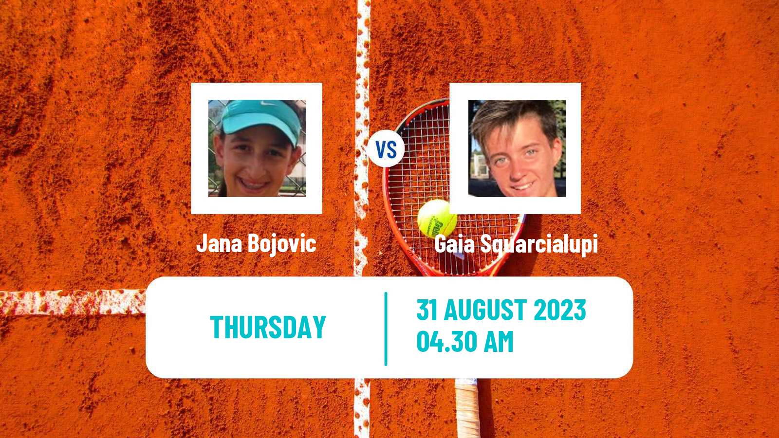Tennis ITF W15 Brasov 2 Women Jana Bojovic - Gaia Squarcialupi