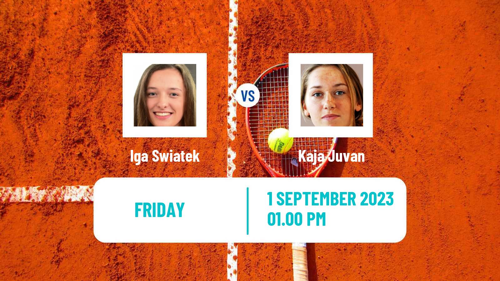 Tennis WTA US Open Iga Swiatek - Kaja Juvan